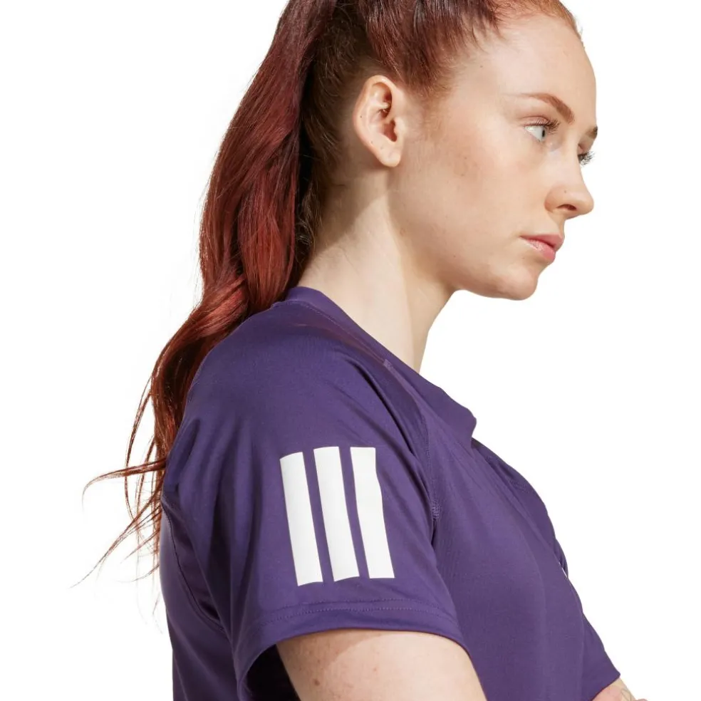 Adidas Club 3-Stripes Climacool tennisshirt dames burgundy