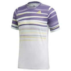 Adidas Freelift Heat Ready tennisshirt heren white shock yellow
