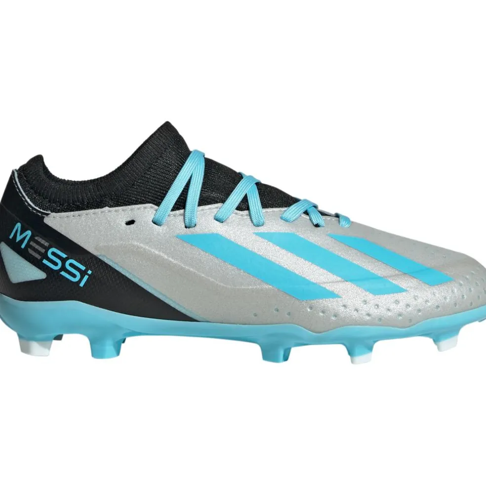 Adidas X Crazyfast Messi.3 FG voetbalschoenen junior silver metallic blish blue core black
