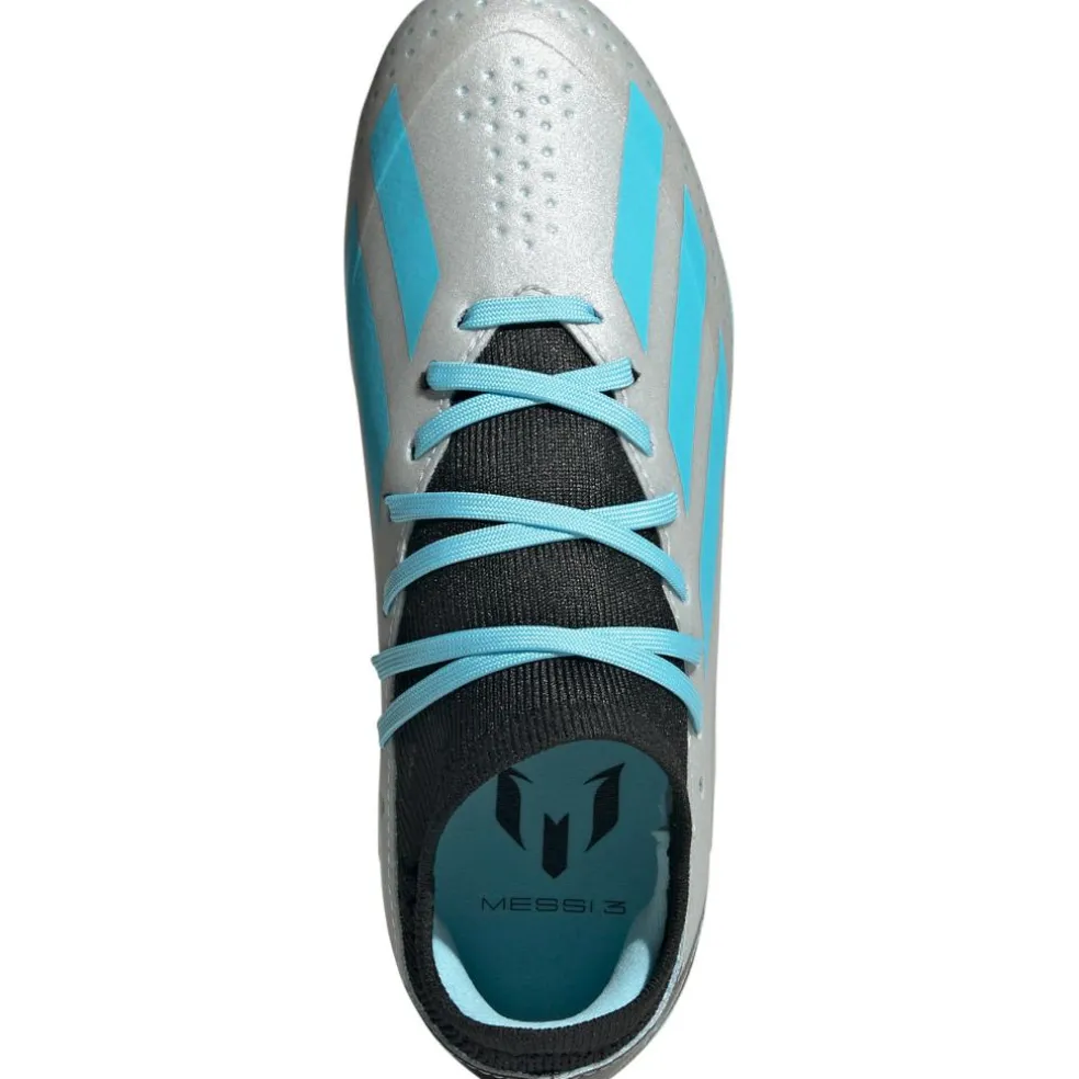 Adidas X Crazyfast Messi.3 FG voetbalschoenen junior silver metallic blish blue core black