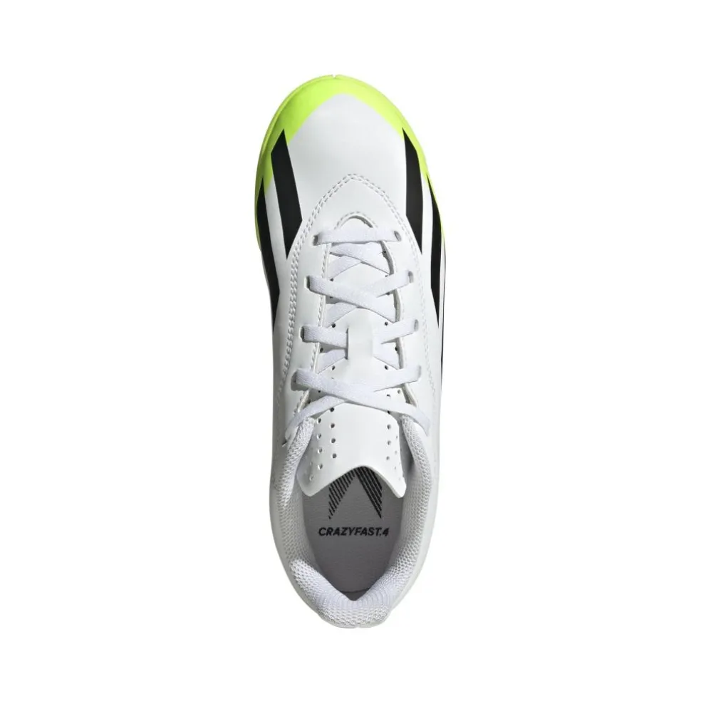 Adidas X Crazyfast.4 zaalvoetbalschoenen junior white core black