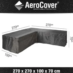 Aerocover Loungesethoes hoekset 270 x 270 x 100 x 70 antraciet