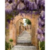 All Seasons Posters  Doorkijk met blauwe regen tuinposter 60 x 80