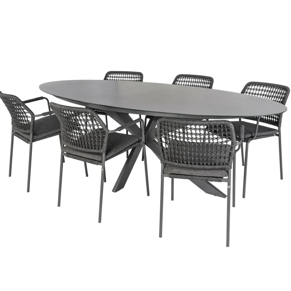 Bardani Varesse 240 x 108 cm Barista 6 tuinset antraciet