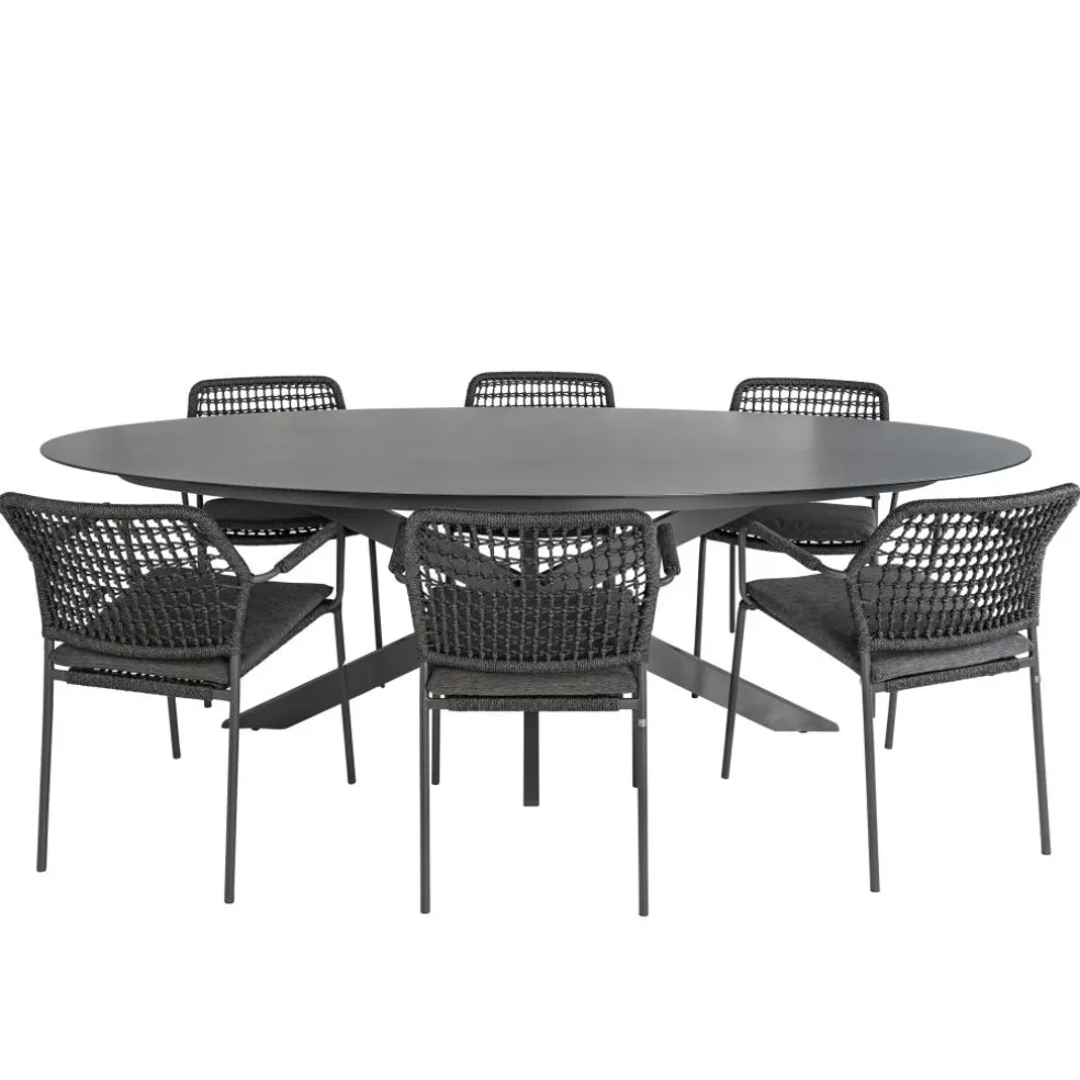 Bardani Varesse 240 x 108 cm Barista 6 tuinset antraciet