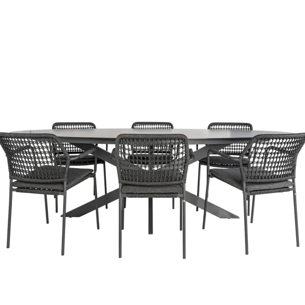 Bardani Varesse 240 x 108 cm Barista 6 tuinset antraciet
