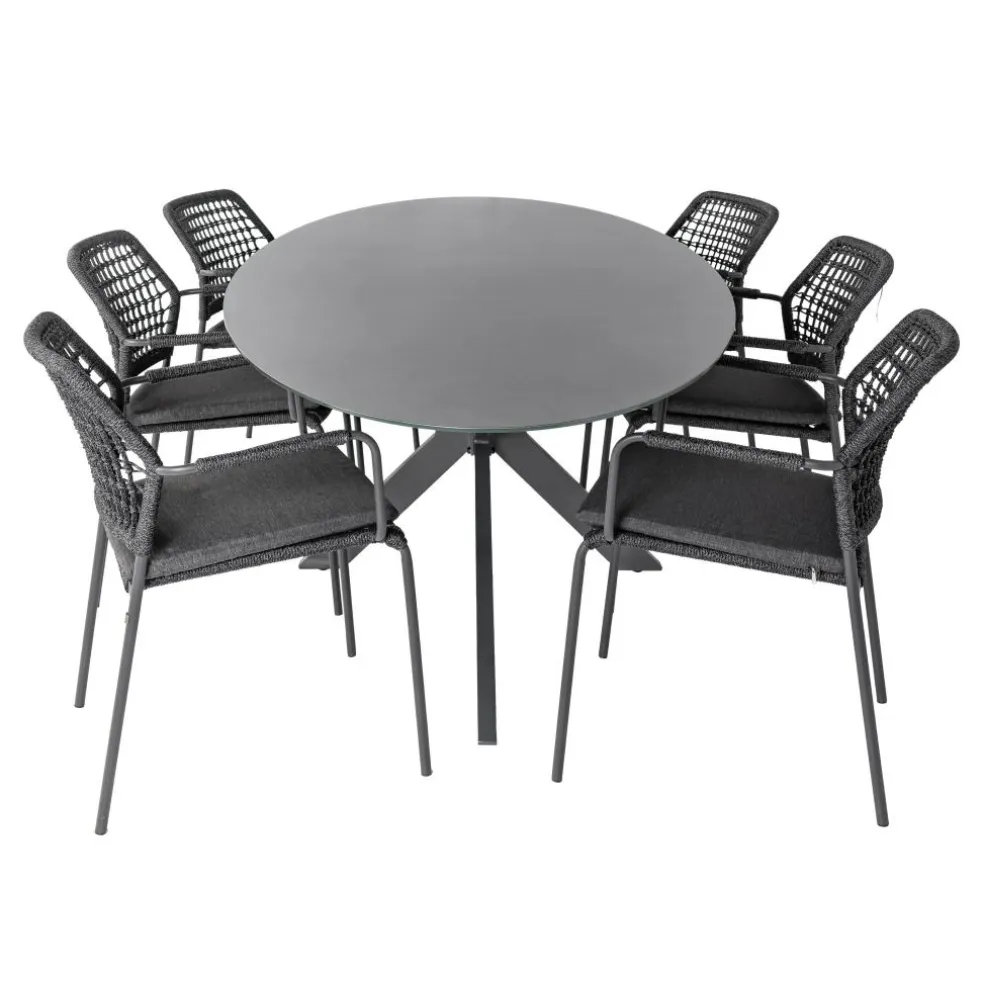 Bardani Varesse 240 x 108 cm Barista 6 tuinset antraciet