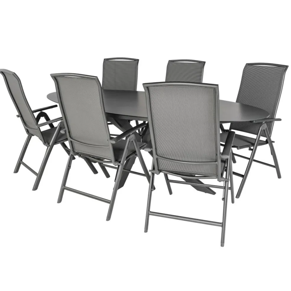 Bardani Varesse 240 x 108 cm Capri 6 tuinset antraciet