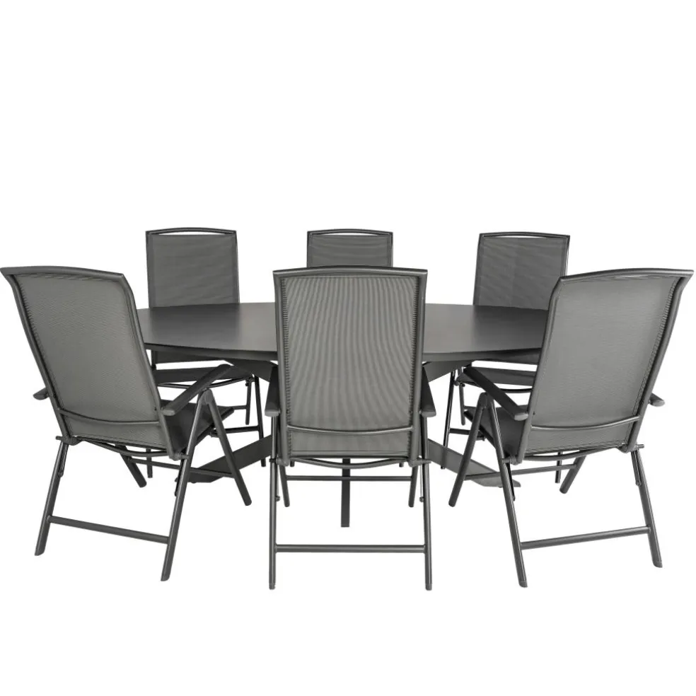 Bardani Varesse 240 x 108 cm Capri 6 tuinset antraciet