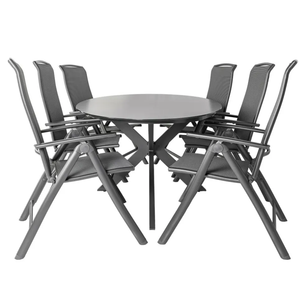 Bardani Varesse 240 x 108 cm Capri 6 tuinset antraciet