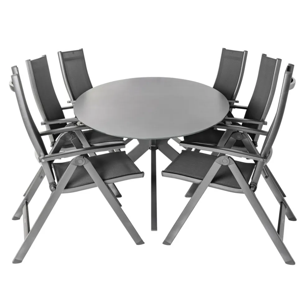 Bardani Varesse 240 x 108 cm Easy 6 tuinset antraciet