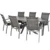 Bardani Varesse 240 x 108 cm Legato stapelbaar 6 tuinset  antraciet