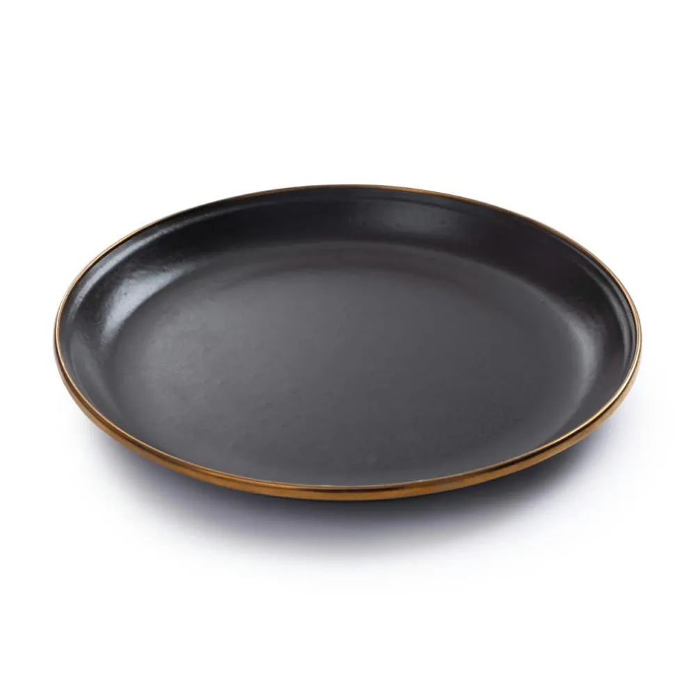 Barebones Emaille plat bord ø 210 mm charcoal 2-pack
