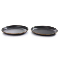 Barebones Emaille plat bord ø 210 mm charcoal 2-pack