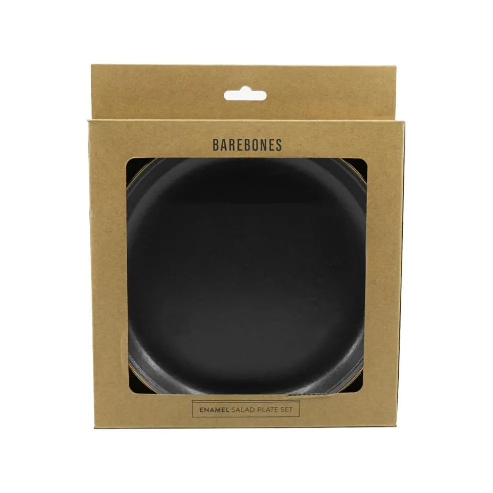 Barebones Emaille plat bord ø 210 mm charcoal 2-pack
