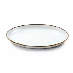 Barebones Emaille plat bord ø 280 mm eggshell 2-pack