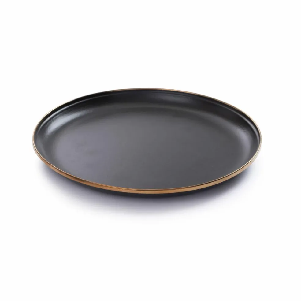 Barebones Emaille plat bord ø 280 mm charcoal 2-pack