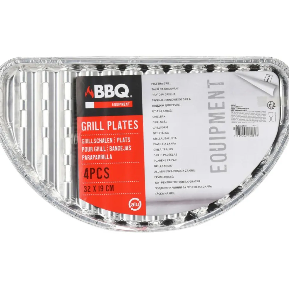 BBQ Grillschaal halve maan 4 stuks