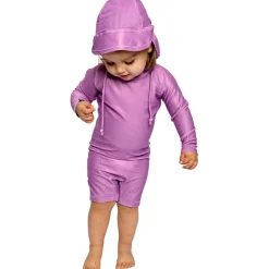 Beach & Bandits  Orchid Ribbed badpak baby purple