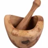 Bowls and Dishes  Olijfhouten vijzel B-keuze 14 centimeter