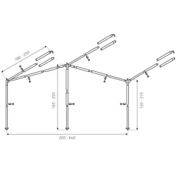 Campking Ameland luifelframe L aluminium 28/25 mm