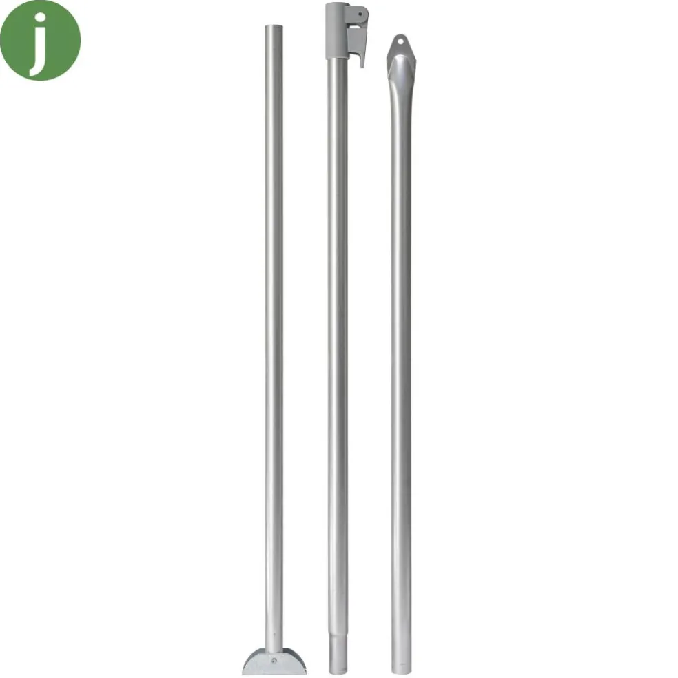 Campking Stormstok met voet aluminium 25 / 22 mm 180 - 260 cm QG