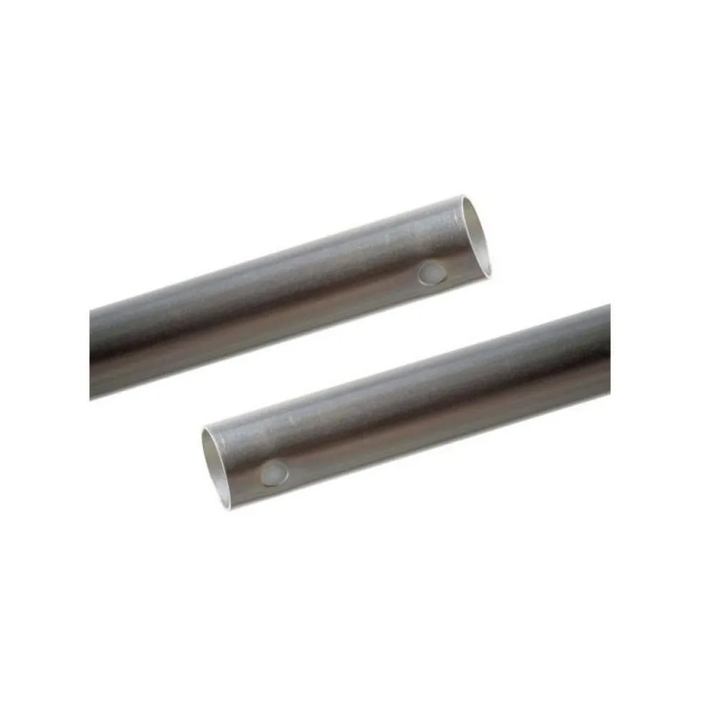 Campking Tussendeel recht met gaten staal 22 mm 115 cm