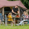 Campooz campingtafel met lectuurnet 120 x 72 cm