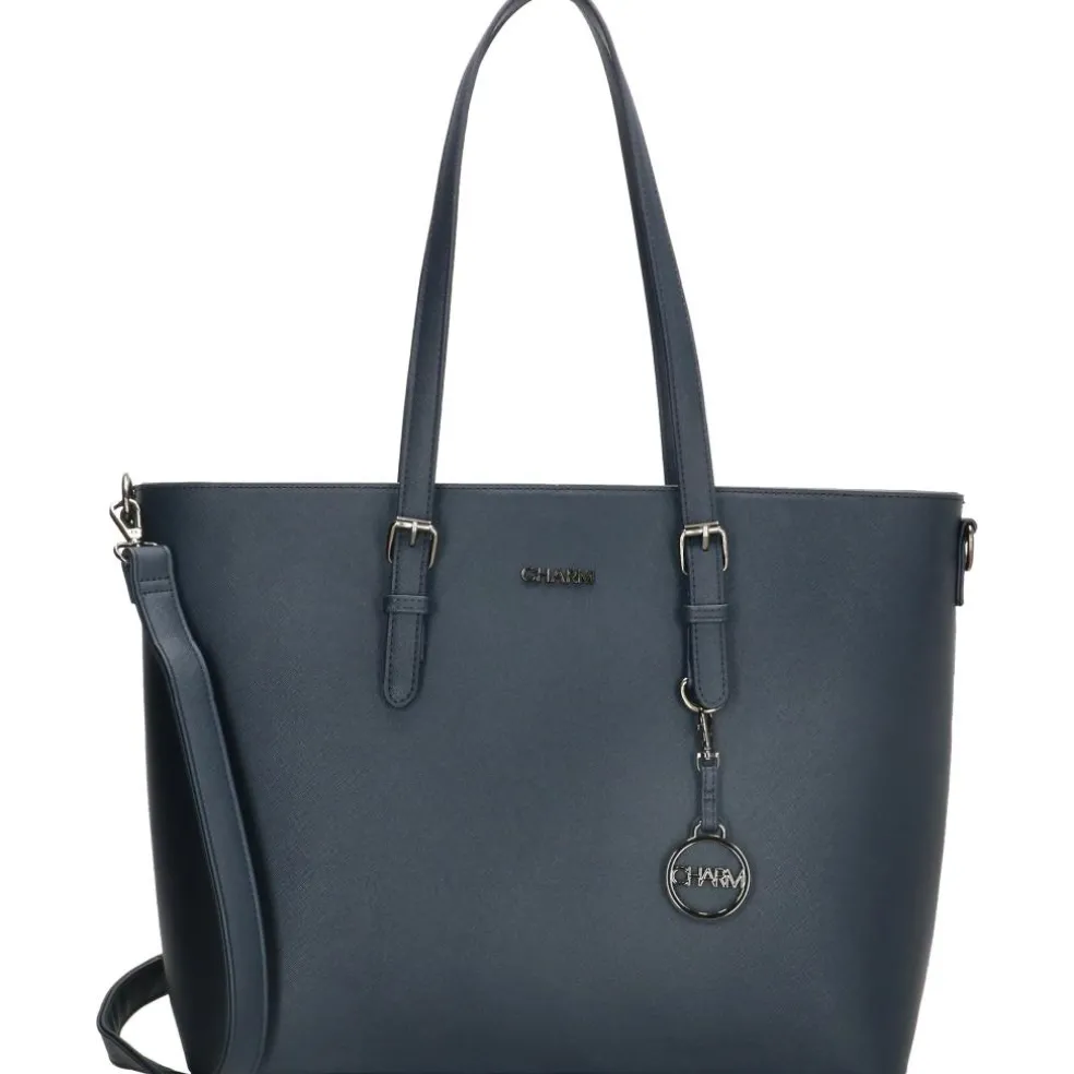 Charm London Birmingham 15,6 inch laptop schoudertas blue
