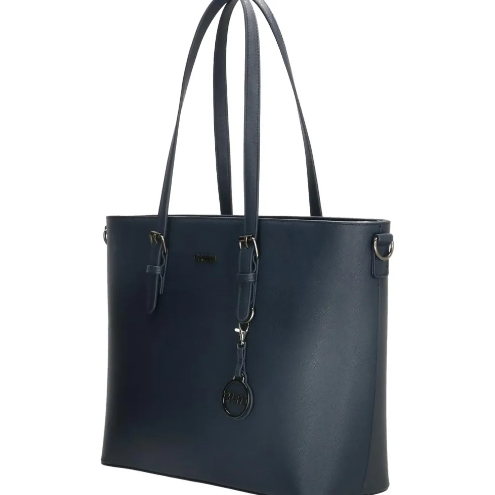 Charm London Birmingham 15,6 inch laptop schoudertas blue