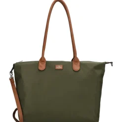Charm London  Buckingham 15,6 inch laptop schoudertas olive green