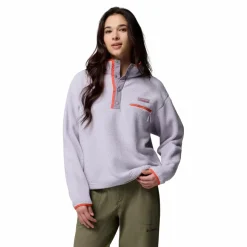 Columbia Helvetia II Cropped Half Snap sweater dames lavender pearl shale purple zing