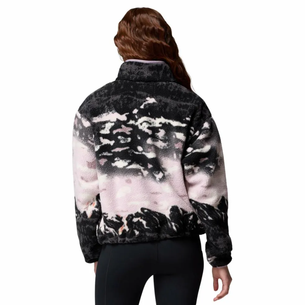 Columbia Helvetia II Printed Cropped Half Snap sweater dames shale purple sisters shale purple