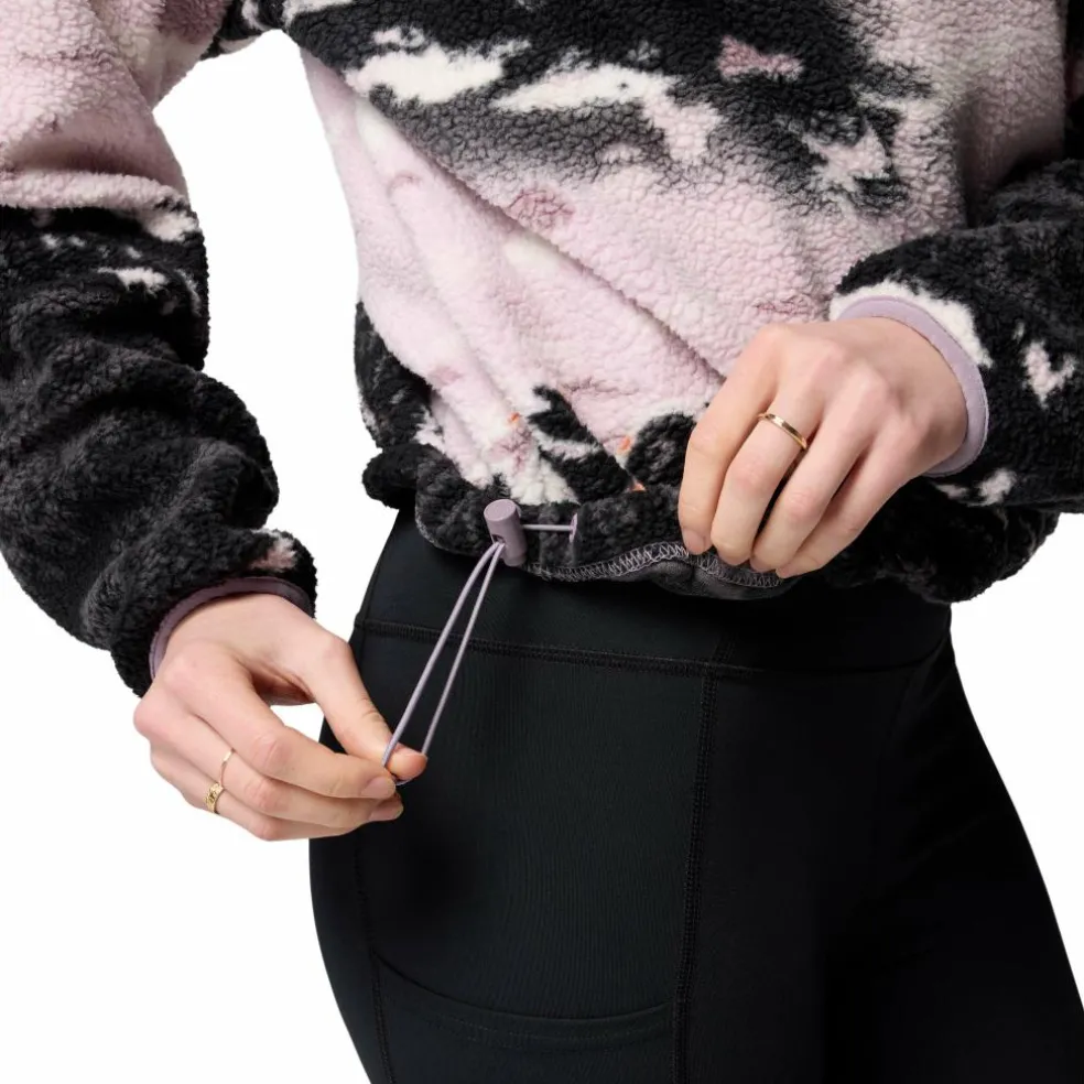 Columbia Helvetia II Printed Cropped Half Snap sweater dames shale purple sisters shale purple