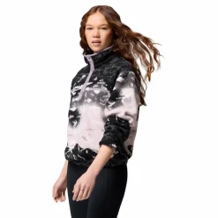 Columbia Helvetia II Printed Cropped Half Snap sweater dames shale purple sisters shale purple
