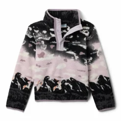 Columbia Helvetia II Sherpa Half Snap Printed sweater junior shale purple sisters lavender pearl