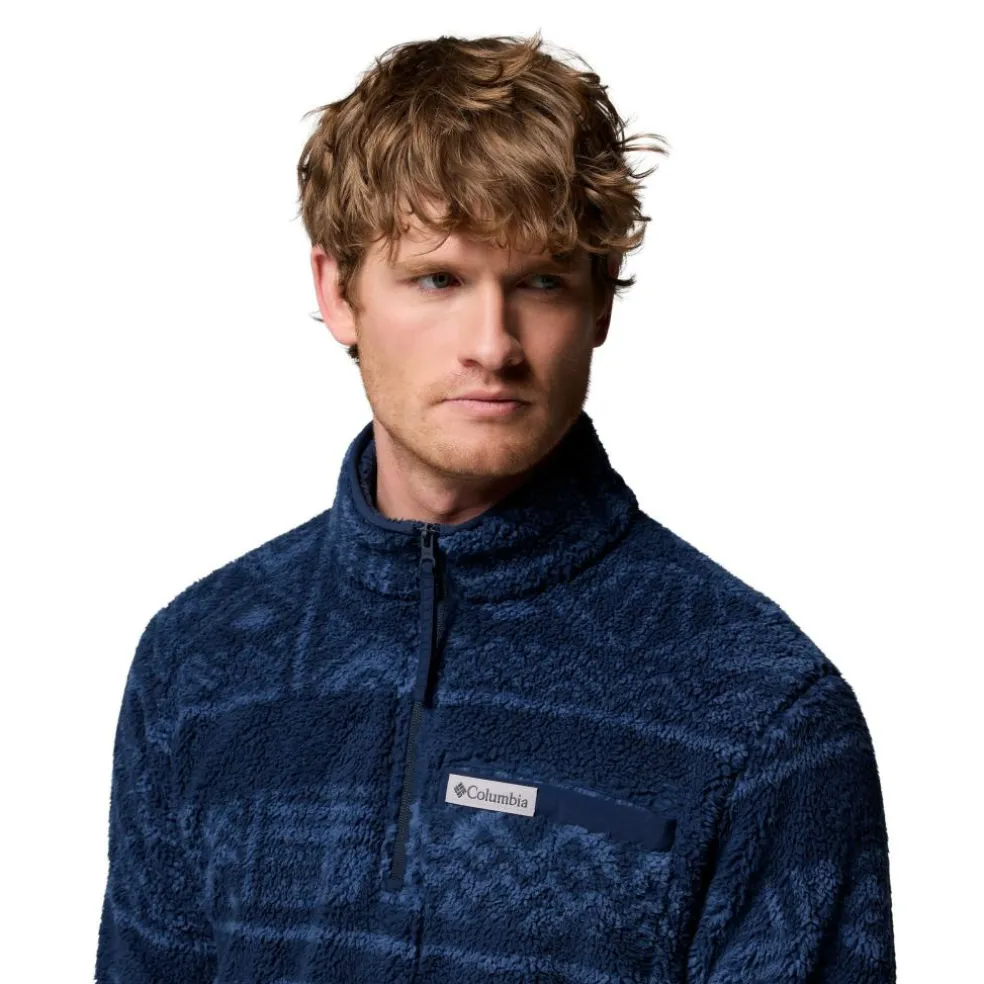 Columbia Rugged Ridge High Pile Half Zip sweater heren coll navy deschutes day