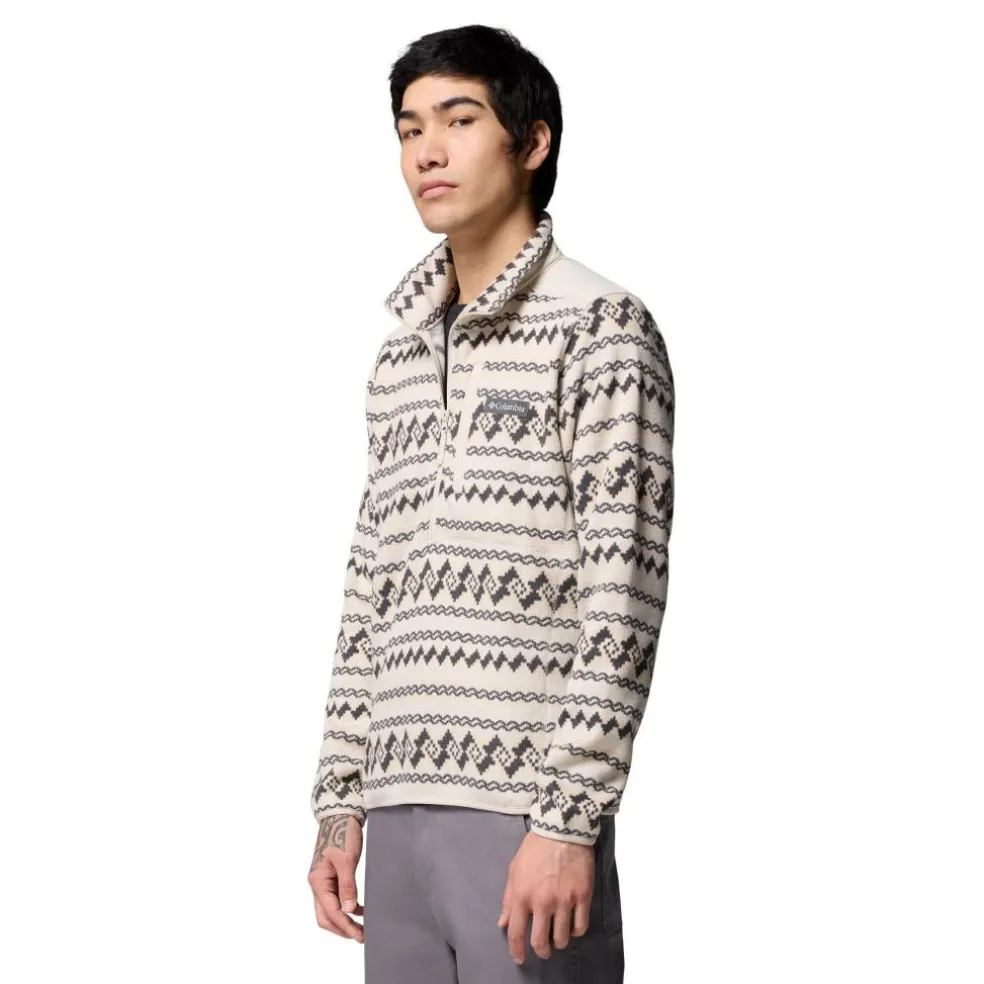 Columbia Sweater Weather II Printed Half Zip sweater heren dark stone knitknot