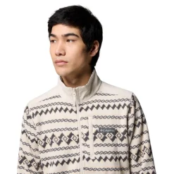 Columbia Sweater Weather II Printed Half Zip sweater heren dark stone knitknot