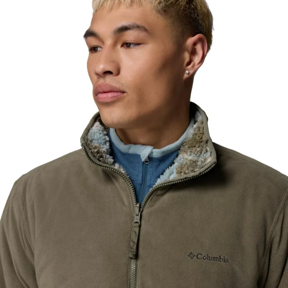 Columbia Winter Pass Reversible fleece vest heren stone green tracks