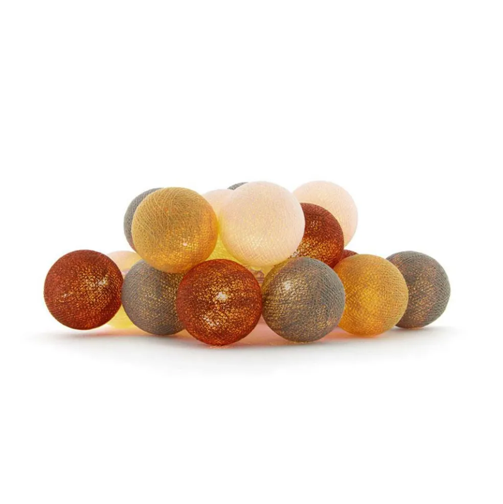 Cotton Ball Lights Outdoor lichtsnoer glamping copper