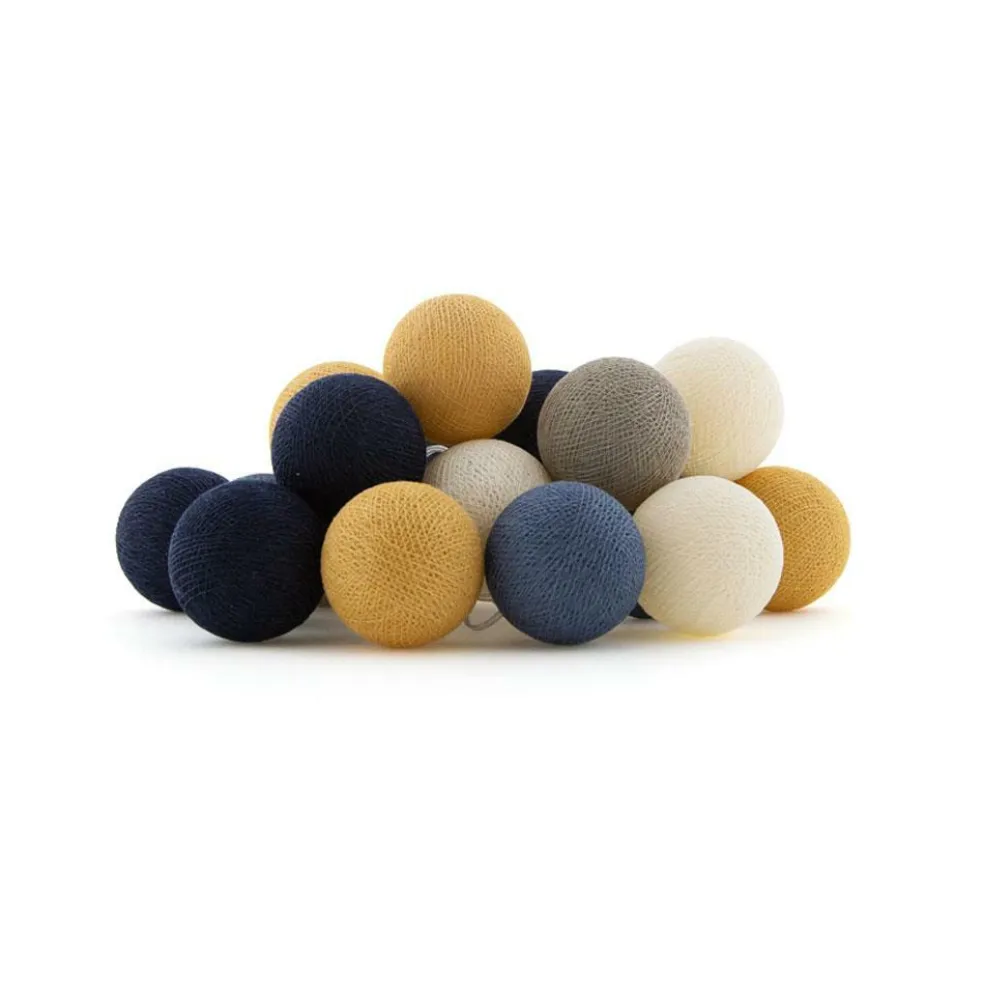Cotton Ball Lights Outdoor lichtsnoer glamping blue