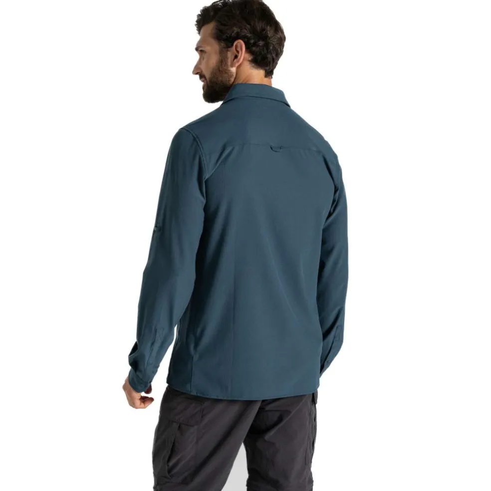 Craghoppers NosiLife Pro V overhemd heren blue stone