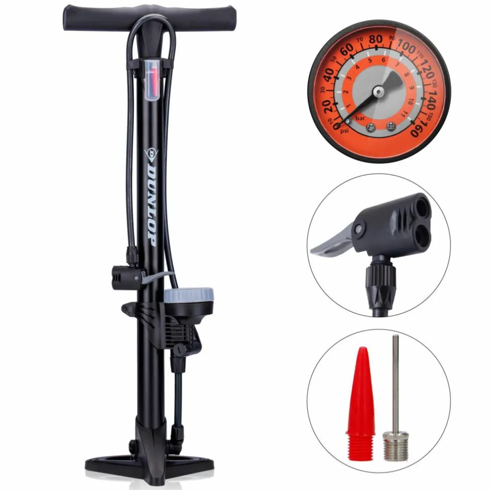 Dunlop Fietspomp met drukmeter