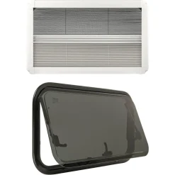 DWS Camping  Klapraam getint inclusief combihor wit 1200 x 500  mm