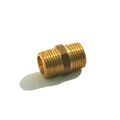 DWS dubbele nippel 1/4 links buitendraad x 1/4 links  buitendraad