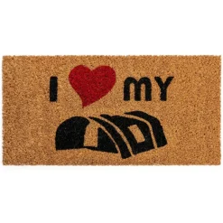 DWS I love Vouwwagen deurmat 25 x 50 cm
