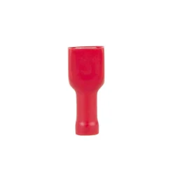 DWS Vlakstekkerhuls geisoleerd 6,3 mm rood per 10 stuks