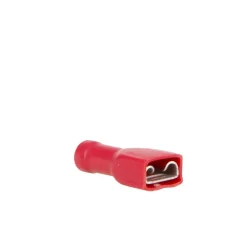 DWS Vlakstekkerhuls geisoleerd 6,3 mm rood per 10 stuks