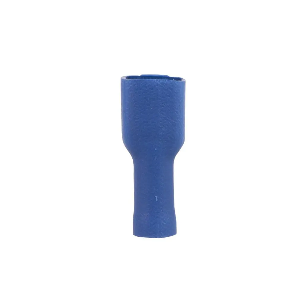 DWS Vlakstekkerhuls geisoleerd 6,3 mm blauw per 10 stuks